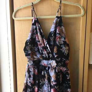 Floral Backless Romper